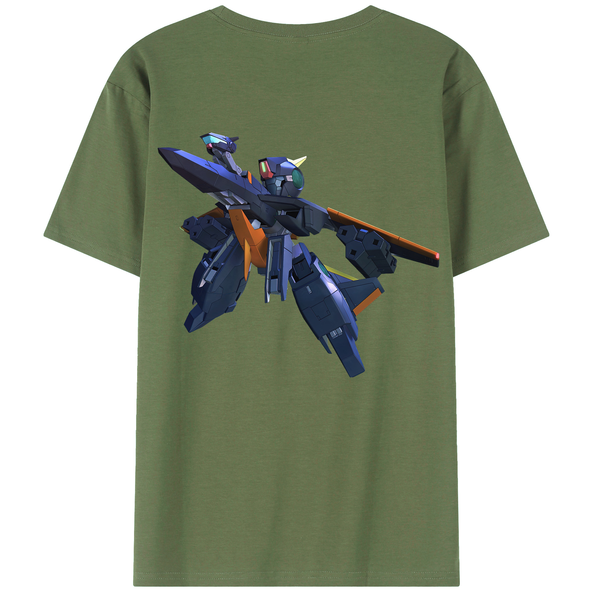 （画像用） 機動戦士ガンダム Mobile Suit Gundam 綿100％ メンズ半袖Tシャツ（バックプリント） 通気性
